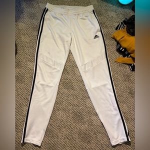 Adidas White Jersey Joggers
